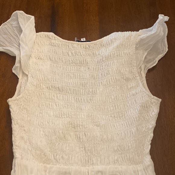 White sundress long, flowy (lined) medium - Picture 5 of 6